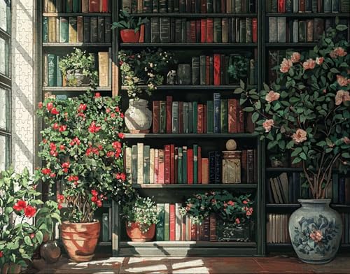 Puzzle 100 Teile Erwachsene Warmes Zuhause 28x40cm Puzzles für Erwachsene Lernspiel Herausforderungsspielzeug 100 Teilige Spiel Puzzlematte Anlage, BüCherregal Puzzlematte, Geschenk H-6 von Hanjunng