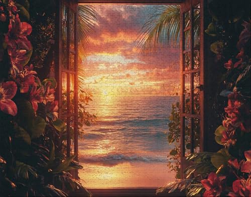 Puzzle 100 Teile Erwachsene Warmes Zuhause 28x40cm Puzzles für Erwachsene Lernspiel Herausforderungsspielzeug 100 Teilige Spiel Puzzlematte Anlage, DäMmerung Puzzlematte, Geschenk R-5 von Hanjunng