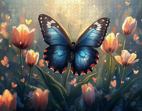 Puzzle 100 Teile Erwachsene Warmes Zuhause 28x40cm Puzzles für Erwachsene Lernspiel Herausforderungsspielzeug 100 Teilige Spiel Puzzlematte Blume, Tier Puzzlematte, Geschenk K-7 von Hanjunng