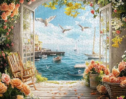 Puzzle 100 Teile Erwachsene Warmes Zuhause 28x40cm Puzzles für Erwachsene Lernspiel Herausforderungsspielzeug 100 Teilige Spiel Puzzlematte TüR, Tier Puzzlematte, Geschenke W-3 von Hanjunng