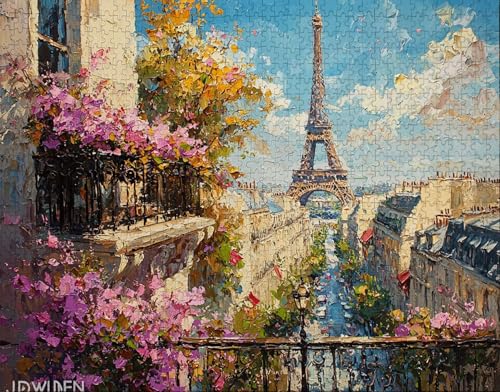 Puzzle 100 Teile Erwachsene Warmes Zuhause 28x40cm Puzzles für Erwachsene Lernspiel Herausforderungsspielzeug 100 Teilige Spiel Puzzlematte Turm, Anlage Puzzlematte, Geschenk G-9 von Hanjunng