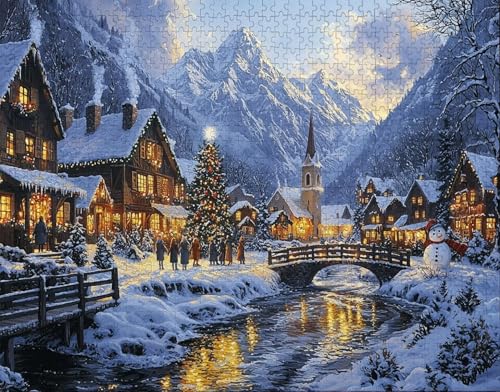 Puzzle 100 Teile Erwachsene Zuhause 28x40cm Puzzles für Erwachsene Lernspiel Herausforderungsspielzeug 100 Teilige Puzzlematte Weihnachtsbaum, Geschenk Puzzlematte, Gift H-4 von Hanjunng