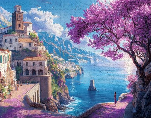 Puzzle 150 Teile, Puzzle Erwachsene, Baum Puzzlematte, Indoor-Puzzlematte-Kreativspiel zur Entspannung von Erwachsenen und Erziehung MeeresoberfläChe, Geschenke auf Ganzen N-3 von Hanjunng
