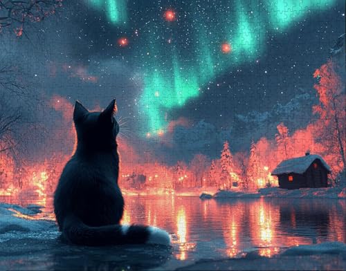 Puzzle 150 Teile, Puzzle Erwachsene, Schwarz Puzzlematte, Indoor-Puzzlematte-Kreativspiel zur Entspannung von Erwachsenen und Erziehung Katze, Geschenke auf der Ganzen Welt S-0 Puzzle 150 Teile, Puzzle Erwachsene, Schwarz Puzzlematte, Indoor-Puzzlematte-Kreativspiel zur Entspannung von Erwachsenen und Erziehung Katze, Geschenke auf der Ganzen Welt S-0 von Hanjunng