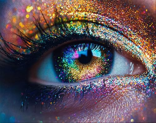 Puzzle 200 Teile, Puzzle Erwachsene, Auge Puzzlematte, Indoor-Puzzlematte-Kreativspiel zur Entspannung von Erwachsenen und Erziehung Frau, Geschenke auf der Ganzen Welt X-8 von Hanjunng