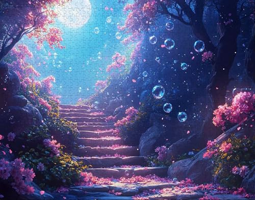 Puzzle 200 Teile, Puzzle Erwachsene, Mond Puzzlematte, Indoor-Puzzlematte-Kreativspiel zur Entspannung von Erwachsenen und Erziehung Anlage, Geschenke auf der Ganzen Welt J-4 von Hanjunng