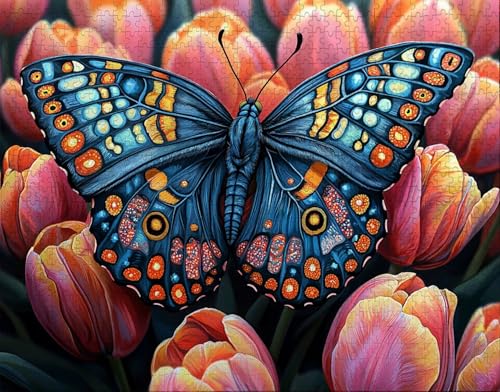 Puzzle 30 Teile, Puzzle Erwachsene, Anlage Puzzlematte, Indoor-Puzzlematte-Kreativspiel zur Entspannung von Erwachsenen und Erziehung Blume, Geschenke auf der Ganzen Welt W-0 von Hanjunng