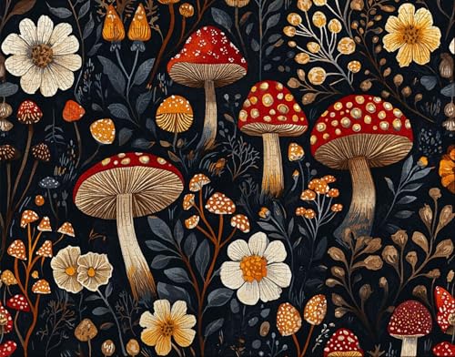 Puzzle 30 Teile, Puzzle Erwachsene, Blume Puzzlematte, Indoor-Puzzlematte-Kreativspiel zur Entspannung von Erwachsenen und Erziehung Pilz, Geschenke auf der Ganzen Welt P-1 von Hanjunng