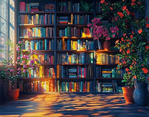 Puzzle 30 Teile, Puzzle Erwachsene, BüCherregal Puzzlematte, Indoor-Puzzlematte-Kreativspiel zur Entspannung von Erwachsenen und Erziehung Anlage, Geschenke auf der Ganzen Welt R-6 von Hanjunng