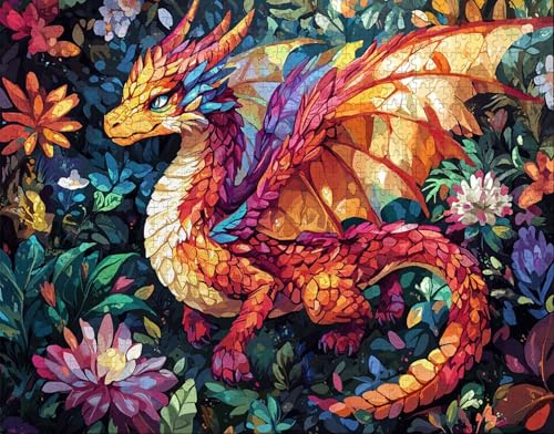 Puzzle 30 Teile, Puzzle Erwachsene, Eidechse Puzzlematte, Indoor-Puzzlematte-Kreativspiel zur Entspannung von Erwachsenen und Erziehung Anlage, Geschenke auf der Ganzen Welt N-3 von Hanjunng