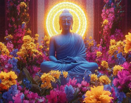 Puzzle 30 Teile, Puzzle Erwachsene, Gelb Puzzlematte, Indoor-Puzzlematte-Kreativspiel zur Entspannung von Erwachsenen und Erziehung Lotus, Geschenke auf der Ganzen Welt M-8 von Hanjunng