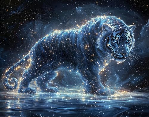Puzzle 30 Teile, Puzzle Erwachsene, Tier Puzzlematte, Indoor-Puzzlematte-Kreativspiel zur Entspannung von Erwachsenen und Erziehung Tiger, Geschenke auf der Ganzen Welt Q-7 von Hanjunng