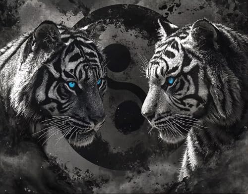 Puzzle 30 Teile, Puzzle Erwachsene, Tiger Puzzlematte, Indoor-Puzzlematte-Kreativspiel zur Entspannung von Erwachsenen und Erziehung Tier, Geschenke auf der Ganzen Welt X-5 von Hanjunng