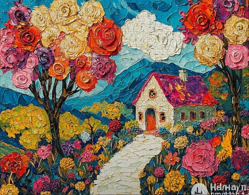 Puzzle 36 Teile Erwachsene Warmes Zuhause 30x20cm Puzzles für Erwachsene Lernspiel Herausforderungsspielzeug 36Teilige Spiel Puzzlematte Anlage, HäUser Puzzlematte, Geschenke K-1 von Hanjunng