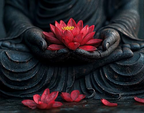 Puzzle 36 Teile Erwachsene Warmes Zuhause 30x20cm Puzzles für Erwachsene Lernspiel Herausforderungsspielzeug 36Teilige Spiel Puzzlematte Buddha, Lotus Puzzlematte, Geschenke I-0 von Hanjunng