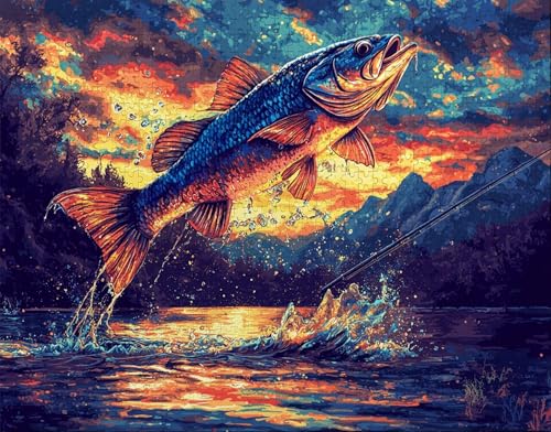 Puzzle 36 Teile Erwachsene Warmes Zuhause 30x20cm Puzzles für Erwachsene Lernspiel Herausforderungsspielzeug 36Teilige Spiel Puzzlematte DäMmerung, Tier Puzzlematte, Geschenk L-3 von Hanjunng