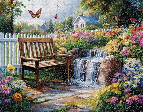 Puzzle 36 Teile Erwachsene Warmes Zuhause 30x20cm Puzzles für Erwachsene Lernspiel Herausforderungsspielzeug 36Teilige Spiel Puzzlematte Schmetterling, Fallen Puzzlematte, Geschenk I-1 von Hanjunng