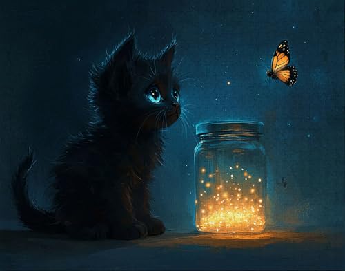 Puzzle 36 Teile Erwachsene Warmes Zuhause 30x20cm Puzzles für Erwachsene Lernspiel Herausforderungsspielzeug 36Teilige Spiel Puzzlematte Schmetterling, Schwarz Puzzlematte, Geschenk N-8 von Hanjunng