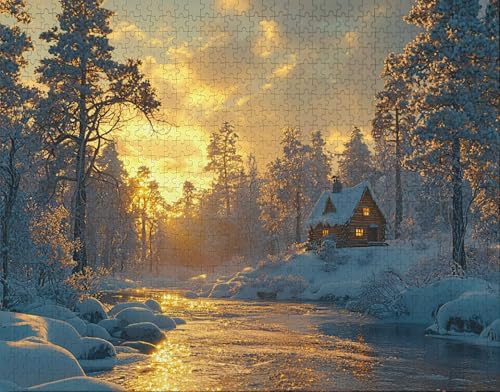 Puzzle 36 Teile Erwachsene Warmes Zuhause 30x20cm Puzzles für Erwachsene Lernspiel Herausforderungsspielzeug 36Teilige Spiel Puzzlematte Wald, Sonnenaufgang Puzzlematte, Geschenk Q-7 Puzzle 36 Teile Erwachsene Warmes Zuhause 30x20cm Puzzles für Erwachsene Lernspiel Herausforderungsspielzeug 36Teilige Spiel Puzzlematte Wald, Sonnenaufgang Puzzlematte, Geschenk Q-7 von Hanjunng