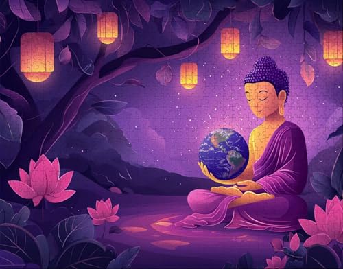 Puzzle 500 Teile, Puzzle Erwachsene, Buddha Puzzlematte, Indoor-Puzzlematte-Kreativspiel zur Entspannung von Erwachsenen und Erziehung Erde, Geschenke auf der Ganzen Welt M-0 Puzzle 500 Teile, Puzzle Erwachsene, Buddha Puzzlematte, Indoor-Puzzlematte-Kreativspiel zur Entspannung von Erwachsenen und Erziehung Erde, Geschenke auf der Ganzen Welt M-0 von Hanjunng