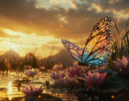 Puzzle 500 Teile, Puzzle Erwachsene, DäMmerung Puzzlematte, Indoor-Puzzlematte-Kreativspiel zur Entspannung von Erwachsenen und Erziehung Schmetterling, Geschenke auf Ganzen C-1 Puzzle 500 Teile, Puzzle Erwachsene, DäMmerung Puzzlematte, Indoor-Puzzlematte-Kreativspiel zur Entspannung von Erwachsenen und Erziehung Schmetterling, Geschenke auf Ganzen C-1 von Hanjunng