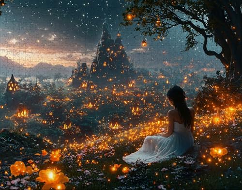 Puzzle 500 Teile, Puzzle Erwachsene, MäDchen Puzzlematte, Indoor-Puzzlematte-Kreativspiel zur Entspannung von Erwachsenen und Erziehung Schloss, Geschenke auf der Ganzen Welt E-1 von Hanjunng
