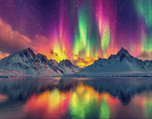 Puzzle 500 Teile, Puzzle Erwachsene, Schlucht Puzzlematte, Indoor-Puzzlematte-Kreativspiel zur Entspannung von Erwachsenen und Erziehung See, Geschenke auf der Ganzen Welt W-1 von Hanjunng