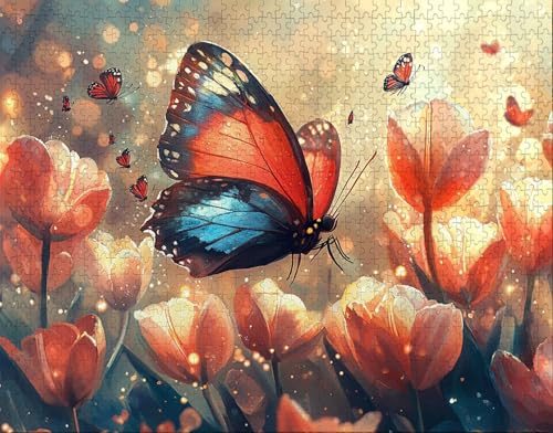 Puzzle 500 Teile, Puzzle Erwachsene, Schmetterling Puzzlematte, Indoor-Puzzlematte-Kreativspiel zur Entspannung von Erwachsenen und Erziehung Blume, Geschenke auf Ganzen H-6 Puzzle 500 Teile, Puzzle Erwachsene, Schmetterling Puzzlematte, Indoor-Puzzlematte-Kreativspiel zur Entspannung von Erwachsenen und Erziehung Blume, Geschenke auf Ganzen H-6 von Hanjunng