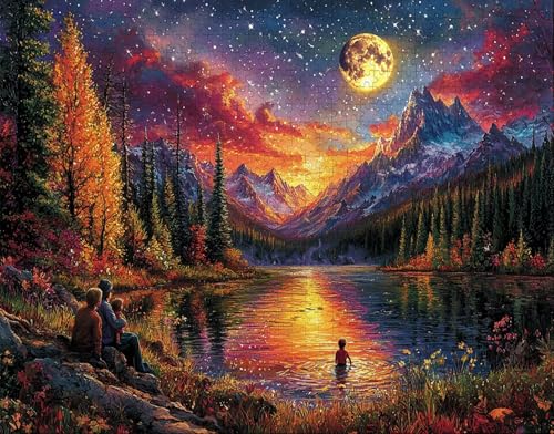 Puzzle 500 Teile, Puzzle Erwachsene, Wald Puzzlematte, Indoor-Puzzlematte-Kreativspiel zur Entspannung von Erwachsenen und Erziehung Paar, Geschenke auf der Ganzen Welt O-3 von Hanjunng