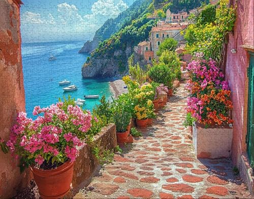 Puzzle 60 Teile Erwachsene Warmes Zuhause 40x28cm Puzzles für Erwachsene Lernspiel Herausforderungsspielzeug 60 Teilige Spiel Puzzlematte GrüN, Anlage Puzzlematte, Geschenke D-0 von Hanjunng