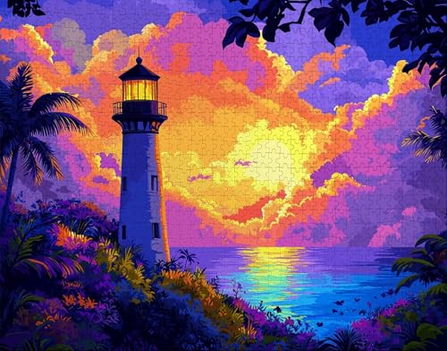 Puzzle 70 Teile, Puzzle Erwachsene, Leuchtturm Puzzlematte, Indoor-Puzzlematte-Kreativspiel zur Entspannung von Erwachsenen und Erziehung DäMmerung, Geschenke auf Ganzen B-6 Puzzle 70 Teile, Puzzle Erwachsene, Leuchtturm Puzzlematte, Indoor-Puzzlematte-Kreativspiel zur Entspannung von Erwachsenen und Erziehung DäMmerung, Geschenke auf Ganzen B-6 von Hanjunng