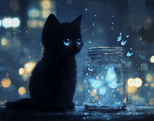 Puzzle 70 Teile, Puzzle Erwachsene, Schmetterling Puzzlematte, Indoor-Puzzlematte-Kreativspiel zur Entspannung von Erwachsenen und Erziehung Katze, Geschenke auf Ganzen X-1 Puzzle 70 Teile, Puzzle Erwachsene, Schmetterling Puzzlematte, Indoor-Puzzlematte-Kreativspiel zur Entspannung von Erwachsenen und Erziehung Katze, Geschenke auf Ganzen X-1 von Hanjunng
