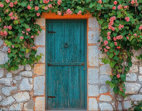 Puzzle 80 Teile Erwachsene Warmes Zuhause 15x10cm Puzzles für Erwachsene Lernspiel Herausforderungsspielzeug 80 Teilige Spiel Puzzlematte GrüN, TüR Puzzlematte, Geschenke F-4 von Hanjunng