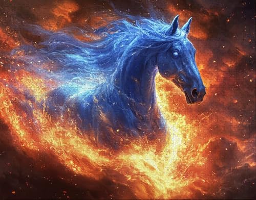 Puzzle 80 Teile Erwachsene Warmes Zuhause 15x10cm Puzzles für Erwachsene Lernspiel Herausforderungsspielzeug 80 Teilige Spiel Puzzlematte Tier, Pferd Puzzlematte, Geschenke C-6 von Hanjunng