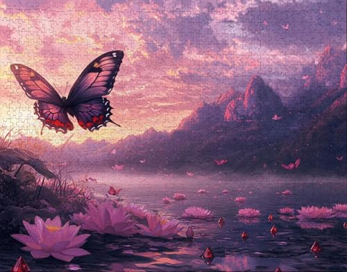 Puzzle 80 Teile Erwachsene Warmes Zuhause 15x10cm Puzzles für Erwachsene Lernspiel Herausforderungsspielzeug 80 Teilige Spiel Puzzlematte Weiß, Lotus Puzzlematte, Geschenke A-5 von Hanjunng