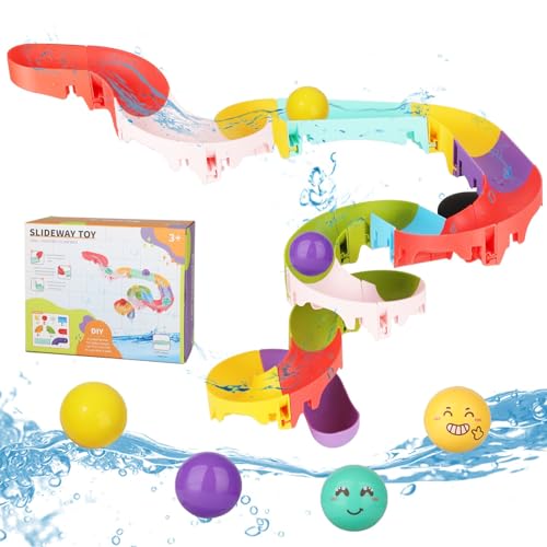 Hanmulee Bad Spielzeug, Bad Track Spiel Dusche Wasser Spielzeug Dia (32 PCS) von Hanmulee