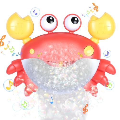Hanmulee Crab Blase Maschine Baby Bad Spielzeug, Singende Bad Blase Maker für Kinder, Automatische Blasen Maschine Gebläse für Badewanne, Dusche Badewanne Spielzeug für Kleinkinder Jungen Mädchen von Hanmulee
