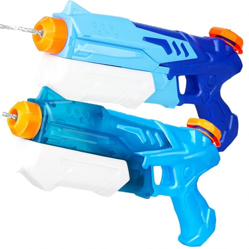 Hanmulee Wasserpistole für Kinder, 2 Pack Wasserpistole Pistole Soaker Pumpe, Spritzpistolen für Kinder Erwachsene, Super Wasser Blaster Sommer Spielzeug für Schwimmbad Garten Party im Freien Strand Hanmulee Wasserpistole für Kinder, 2 Pack Wasserpistole Pistole Soaker Pumpe, Spritzpistolen für Kinder Erwachsene, Super Wasser Blaster Sommer Spielzeug für Schwimmbad Garten Party im Freien Strand von Hanmulee