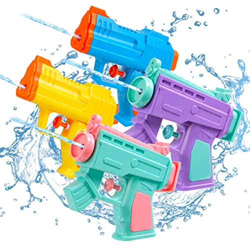 Hanmulee wasserpistolen-Spielzeugset, 4 Pistolen, wasserpistole für Kinder, wasserpistolen für Kinder für Outdoor, Garten, Poolpartys von Hanmulee