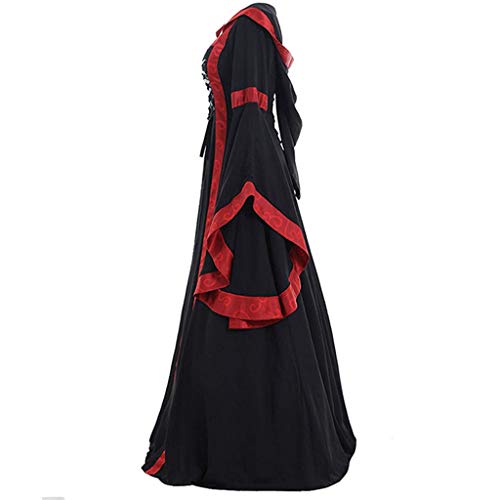 Halloween Kostim Damen Freizeit Gothic Kleid Mittelalter Kleid Karneval Renaissance Kostüm Renaissance Retro Partykleid Partykleid Vintage Kleid Fasnacht Karneval Party von Hanraz