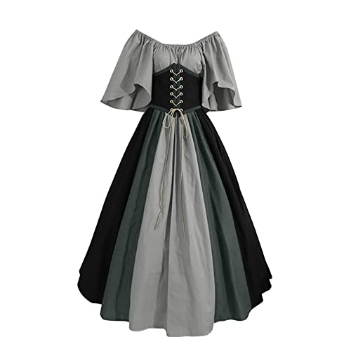 Mittelalterliches Kleid Business Abendkleid Party Kostüme Halloween Vintage Für Halloween Party Prinzessin Kostüm Bluse Kleid Halloween Kostüm Kleid von Hanraz