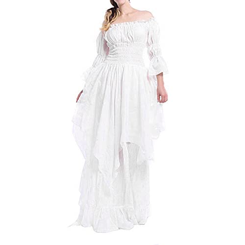 kostüm damen, Mittelalter Kleidung Damen Vintage Gothic Partykleid Sommerkleid Steampunk Große Größen Swing-Kleid Corsagenkleid 19 Jahrhundert Maxikleid Für Halloween Karneval kostüm damen, Mittelalter Kleidung Damen Vintage Gothic Partykleid Sommerkleid Steampunk Große Größen Swing-Kleid Corsagenkleid 19 Jahrhundert Maxikleid Für Halloween Karneval von Hanraz