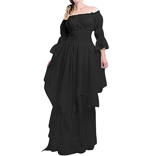 kostüm mittelalter damen, Mittelalter Kleidung Damen Vintage Gothic Partykleid Sommerkleid Steampunk Große Größen Swing-Kleid Corsagenkleid 19 Jahrhundert Maxikleid Für Halloween Karneval kostüm mittelalter damen, Mittelalter Kleidung Damen Vintage Gothic Partykleid Sommerkleid Steampunk Große Größen Swing-Kleid Corsagenkleid 19 Jahrhundert Maxikleid Für Halloween Karneval von Hanraz