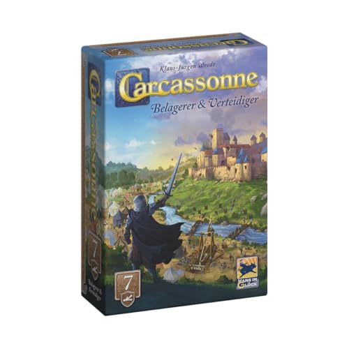 Hans im Glück Carcassonne – Belagerer und Verteidiger (Auflage 2025), 7. Erweiterung, Familienspiel, 2-6 Spieler, 7+ Jahre, 50 Minuten, Deutsch von Hans im Glück