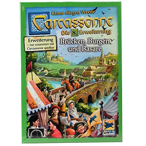 Hans im Glück | Carcassonne – Brücken, Burgen und Basare | 8. Erweiterung | Familienspiel | Brettspiel | 2-6 Spieler | Ab 7+ Jahren | 40+ Minuten | Deutsch von Hans im Glück