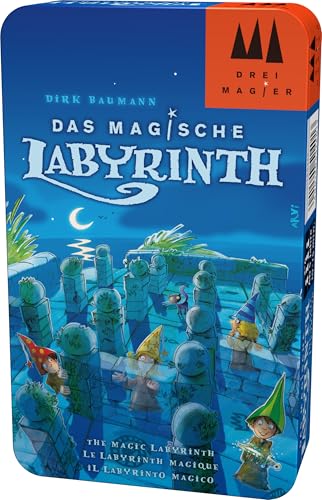 Schmidt Spiele 51401 Das Magische Labyrinth, Drei Magier Reisespiel in der Metalldose von Hans im Glück