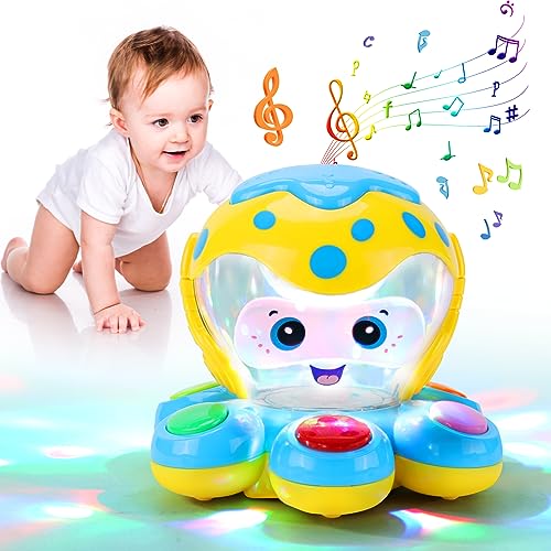 Hantehon Baby Spielzeug 6 Monate mit Licht & Musik.Kinder Geschenke für ab 6-18 Monate Lernspielzeug für Kleinkind（Gelb） von Hantehon
