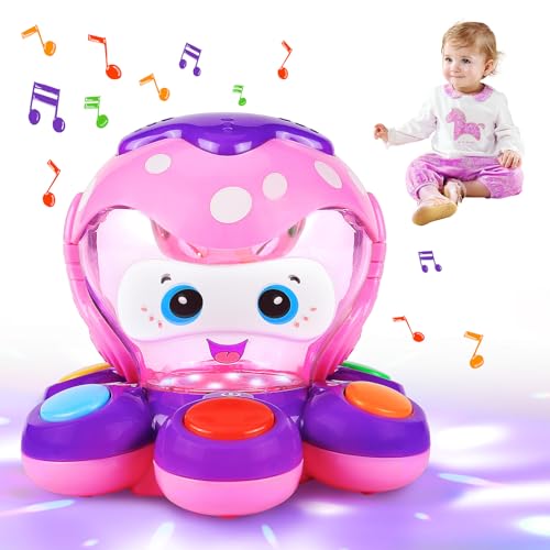 Hantehon Baby Spielzeug 6 Monate mit Licht & Musik.Kinder Geschenke für ab 6-18 Monate Lernspielzeug für Kleinkind（Rosa） von Hantehon