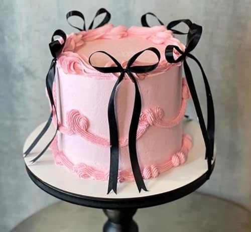 40 Stück Schwarze Schleifen Deko Torte, Tortendeko Schleifen, Cake Topper Geburtstag, Kuchen Topper für Geburtstag, Hochzeit, Valentinstag, Babydusche 40 Stück Schwarze Schleifen Deko Torte, Tortendeko Schleifen, Cake Topper Geburtstag, Kuchen Topper für Geburtstag, Hochzeit, Valentinstag, Babydusche von Haocjanc