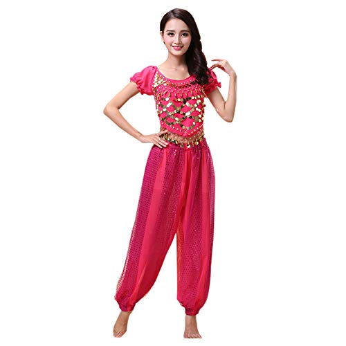 Haodasi Bauchtanz Kostüm für Damen Tanzen Top + Laterne Hosen Professionel Karneval Tänzer Outfit Suit Haodasi Bauchtanz Kostüm für Damen Tanzen Top + Laterne Hosen Professionel Karneval Tänzer Outfit Suit von Haodasi